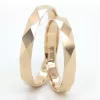 Light Collection Rhombus Faced Wedding Ring Set