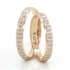 Light Collection Striped Wedding Band Set
