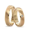 Matte Gold Stone Detailed Engagement Ring For Men