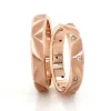Rose Gold Unique Design Stone Embroidered Wedding Band For Women