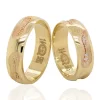Yellow Gold Unique Patterned Wedding Band For Men