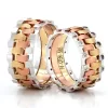 Three Tone Handmade Special Design Wedding Ring For Women