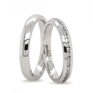 White Gold Polished Wedding Ring For Men