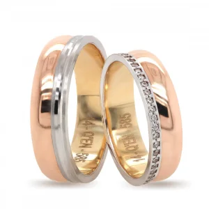 Handmade Full Eternity Detailed Rose Gold Wedding Ring  For Men