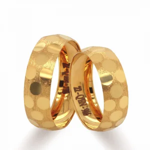 Gold Polka Dot Engagement Ring For Women