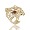 Red Eyed Tiger Shaped Engagement Ring For Women