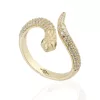 Snake Shaped Stone Embroidered Engagement Ring For Women