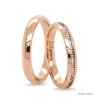 Classic Rose Gold Thin Engagement Ring Women