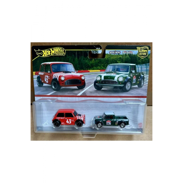 Mattel 2li Premium Araba Seti Morris Mini & 67 Austin Mini Pickup JBK97