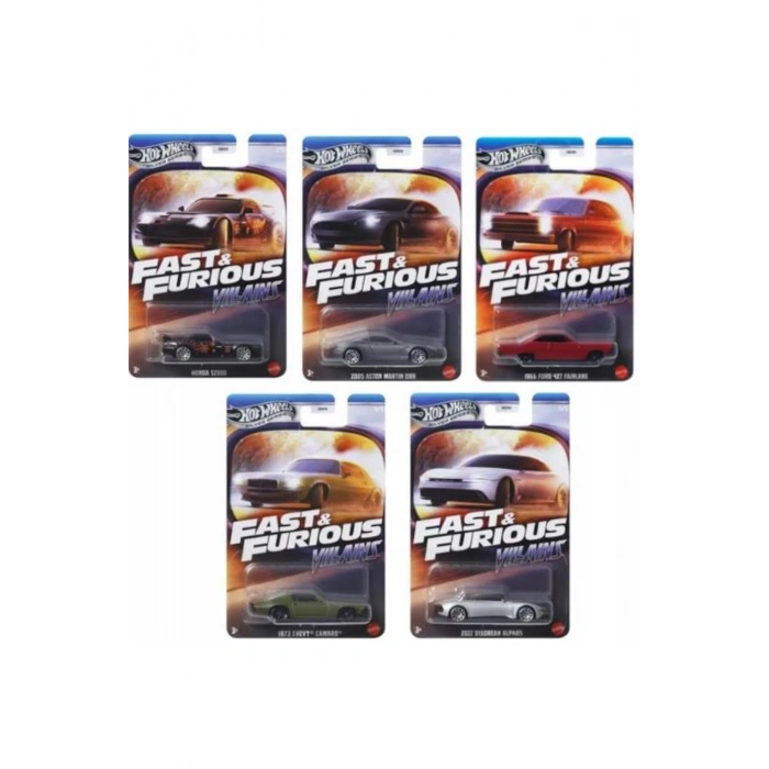Silver Series Fast & Furious Villains 5li Set HNR88