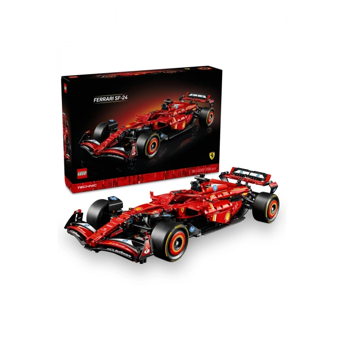 ® Technic Ferrari SF-24 F1 Araba 42207 - Yetişkinler için Koleksiyonluk Model Yapım Seti (1361P)