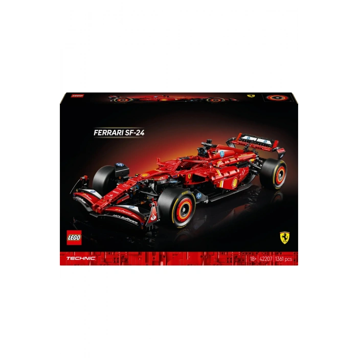 ® Technic Ferrari SF-24 F1 Araba 42207 - Yetişkinler için Koleksiyonluk Model Yapım Seti (1361P)