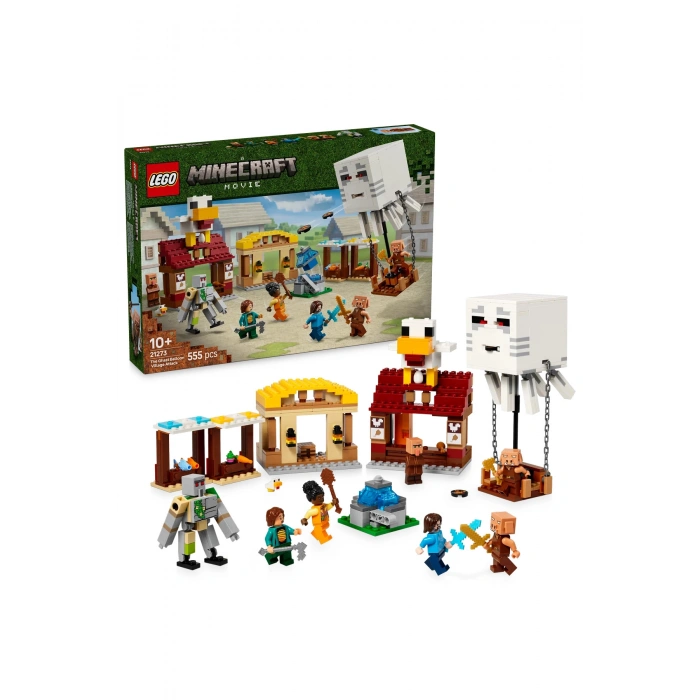 ® Minecraft® Hortlak Balon Köy Saldırısı 21273 - 10+ Yaratıcı Oyuncak Yapım Seti (555Parça)