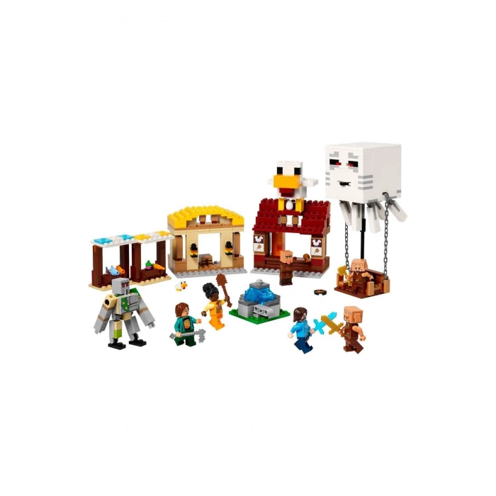 ® Minecraft® Hortlak Balon Köy Saldırısı 21273 - 10+ Yaratıcı Oyuncak Yapım Seti (555Parça)
