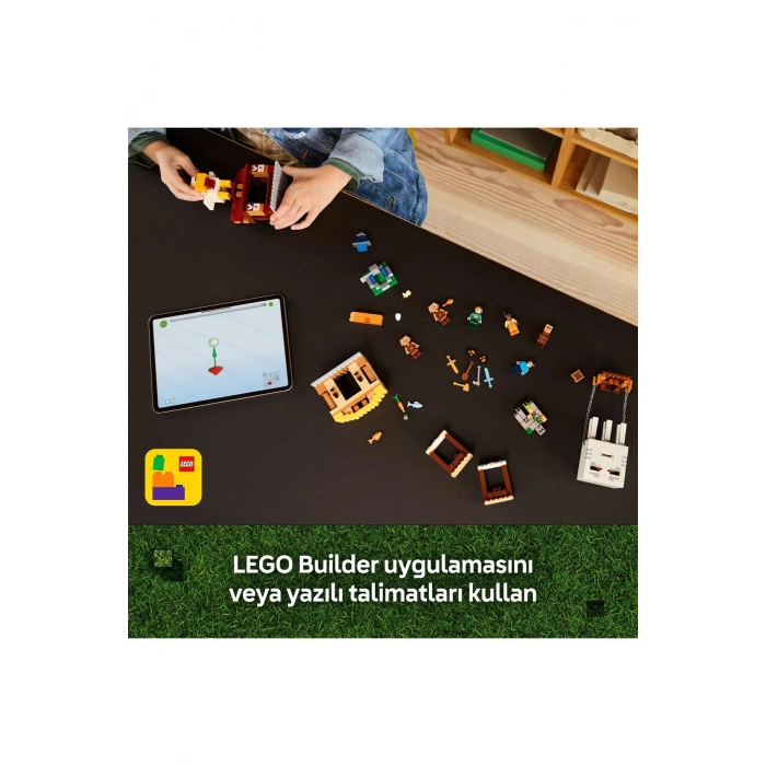 ® Minecraft® Hortlak Balon Köy Saldırısı 21273 - 10+ Yaratıcı Oyuncak Yapım Seti (555Parça)