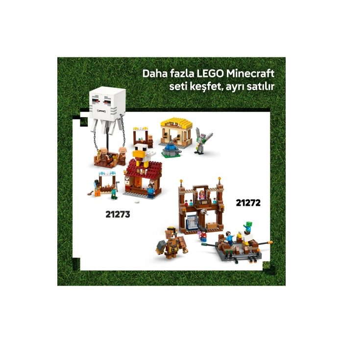 ® Minecraft® Hortlak Balon Köy Saldırısı 21273 - 10+ Yaratıcı Oyuncak Yapım Seti (555Parça)