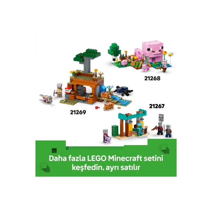 ® Minecraft® Mooshroom Evi 21270 - 8+ Çocuklar için Yaratıcı Oyuncak Yapım Seti (500P)