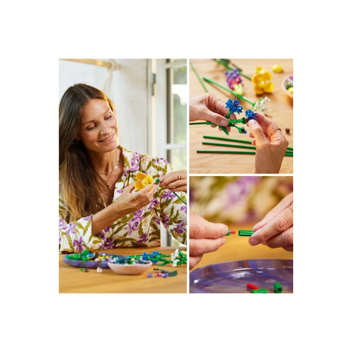 ® Botanicals Kır Çiçekleri Buketi 10313 - Yetişkinler için Koleksiyonluk Model Yapım Seti (939P)