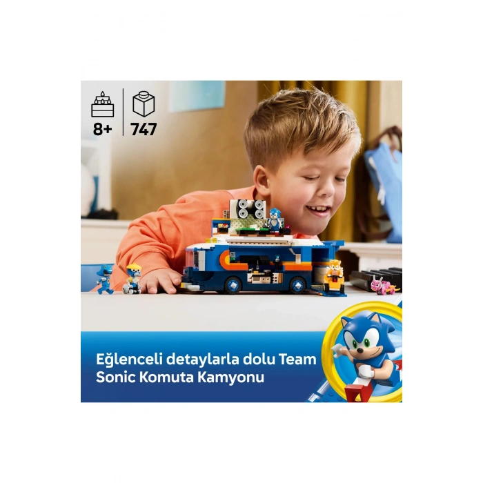 ® Sonic the Hedgehog™ Sonic Takımı Komuta Kamyonu 77006 - 8+ Yaratıcı Oyuncak Yapım Seti (747P)