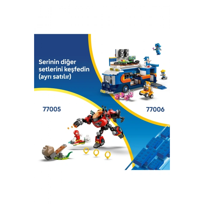 ® Sonic the Hedgehog™ Sonic Takımı Komuta Kamyonu 77006 - 8+ Yaratıcı Oyuncak Yapım Seti (747P)