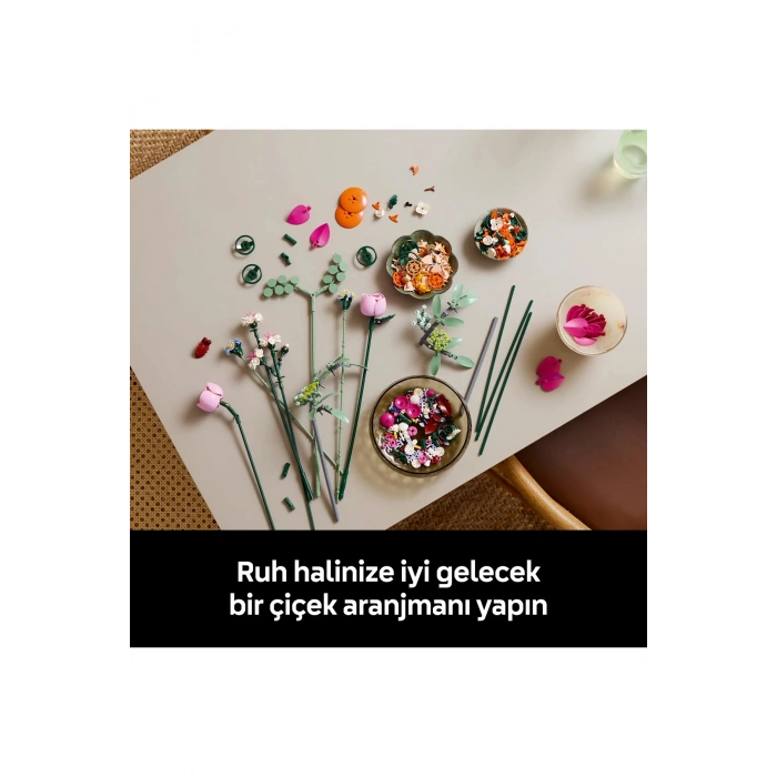 ® Botanicals Pembe Çiçek Buketi 10342 - Yetişkinler için Dekoratif Çiçek Yapım Seti (749 P)