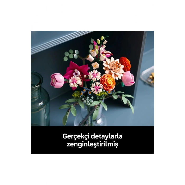 ® Botanicals Pembe Çiçek Buketi 10342 - Yetişkinler için Dekoratif Çiçek Yapım Seti (749 P)