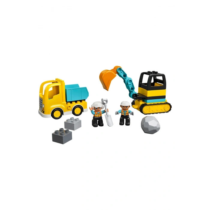 ® DUPLO® Town Kamyon ve Paletli Kazıcı 10931 - 2+ Eğitici Oyuncak Yapım Seti (20Parça)
