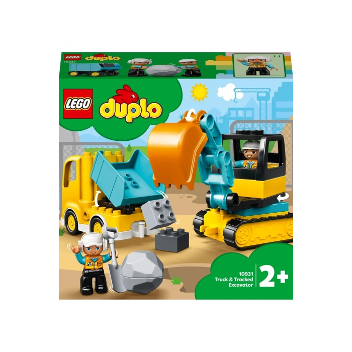 ® DUPLO® Town Kamyon ve Paletli Kazıcı 10931 - 2+ Eğitici Oyuncak Yapım Seti (20Parça)