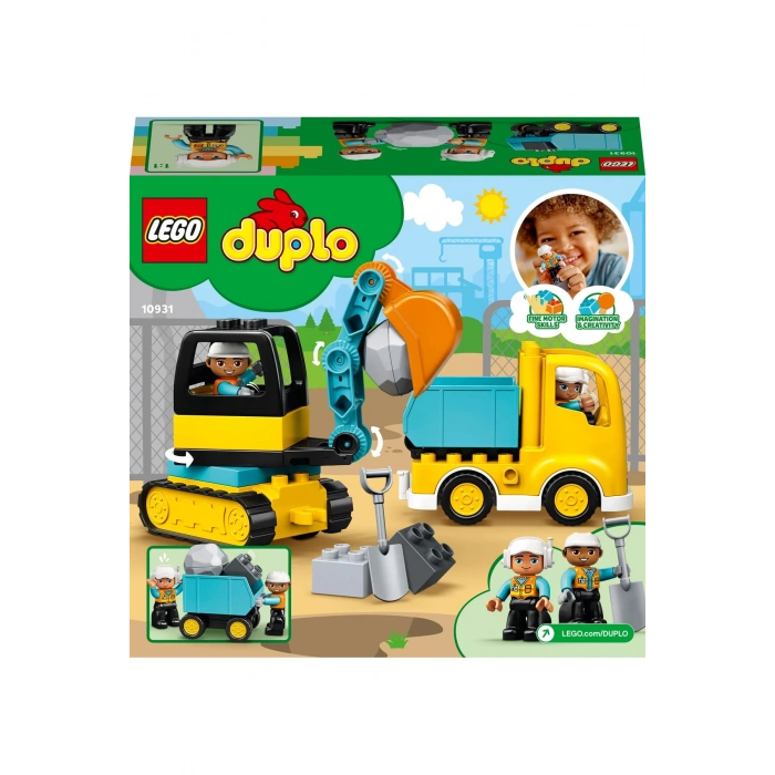 ® DUPLO® Town Kamyon ve Paletli Kazıcı 10931 - 2+ Eğitici Oyuncak Yapım Seti (20Parça)