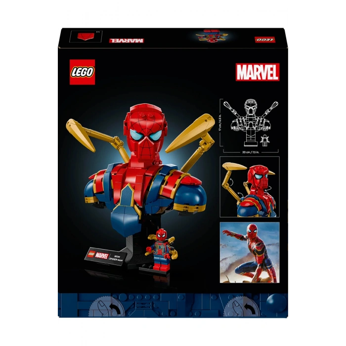 ® ǀ Marvel Iron Örümcek Adam Büstü 76326 - Yetişkinler için Koleksiyonluk Model Yapım Seti (379P)