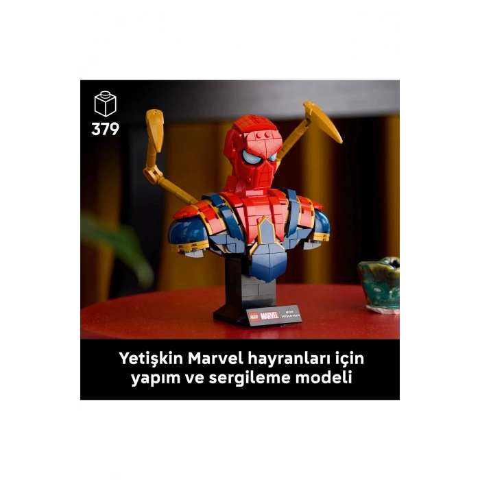 ® ǀ Marvel Iron Örümcek Adam Büstü 76326 - Yetişkinler için Koleksiyonluk Model Yapım Seti (379P)