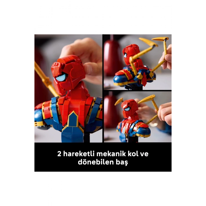 ® ǀ Marvel Iron Örümcek Adam Büstü 76326 - Yetişkinler için Koleksiyonluk Model Yapım Seti (379P)