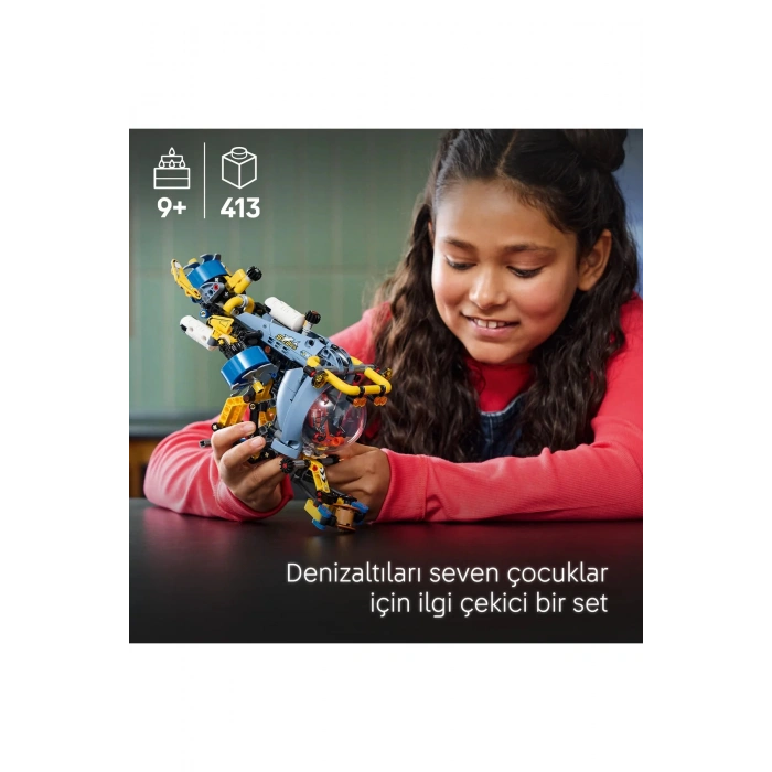 ® Technic Derin Deniz Araştırma Denizaltısı 42201 - 9+ Çocuklar için Oyuncak Yapım Seti (413P)