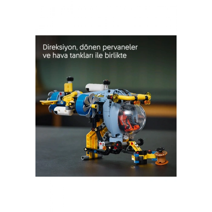® Technic Derin Deniz Araştırma Denizaltısı 42201 - 9+ Çocuklar için Oyuncak Yapım Seti (413P)