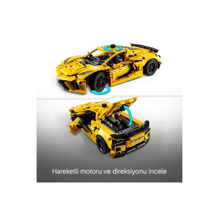 ® Technic Chevrolet Corvette Stingray 42205 - 9+ Çocuklar için Oyuncak Yapım Seti (732P)