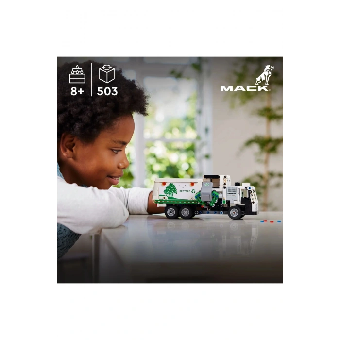 ® Technic Mack® LR Electric Çöp Kamyonu 42167 - 8+ Çocuklar için Oyuncak Model Yapım Seti (503P)