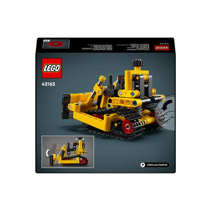 ® Technic Ağır İş Buldozeri 42163 - 7+ Çocuklar için Yaratıcı Oyuncak Model Yapım Seti (195P)