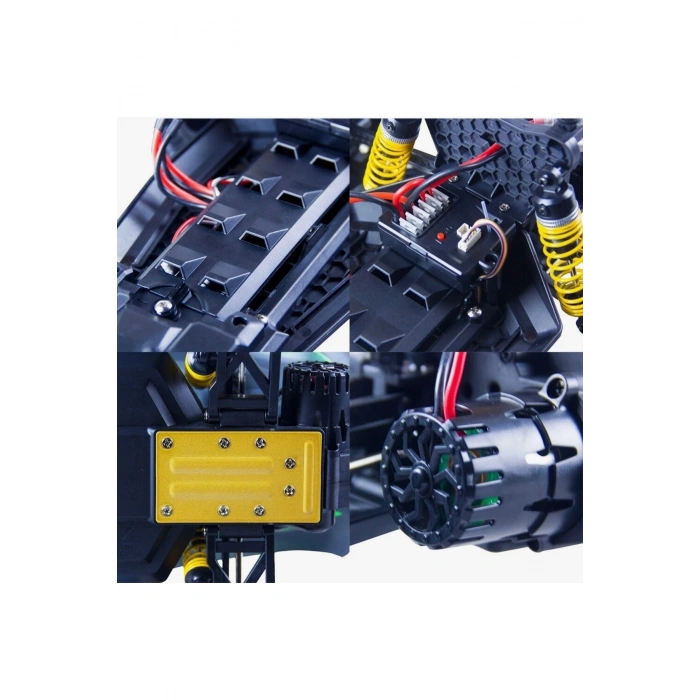 Elektrikli Rc 1:8 Ölçek Servo Motor Suspansiyonlu Arazi Aracı Spor Araç 80 Km Hız Rc Araç