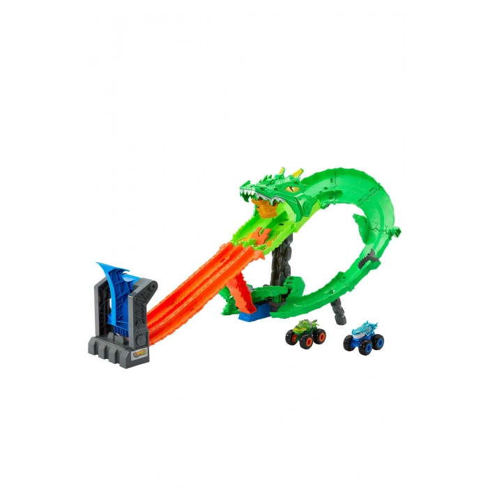 Monster Trucks Köpek Balığı ve Dinozor Korkunç Ejderhaya Karşı oyun seti JFR06