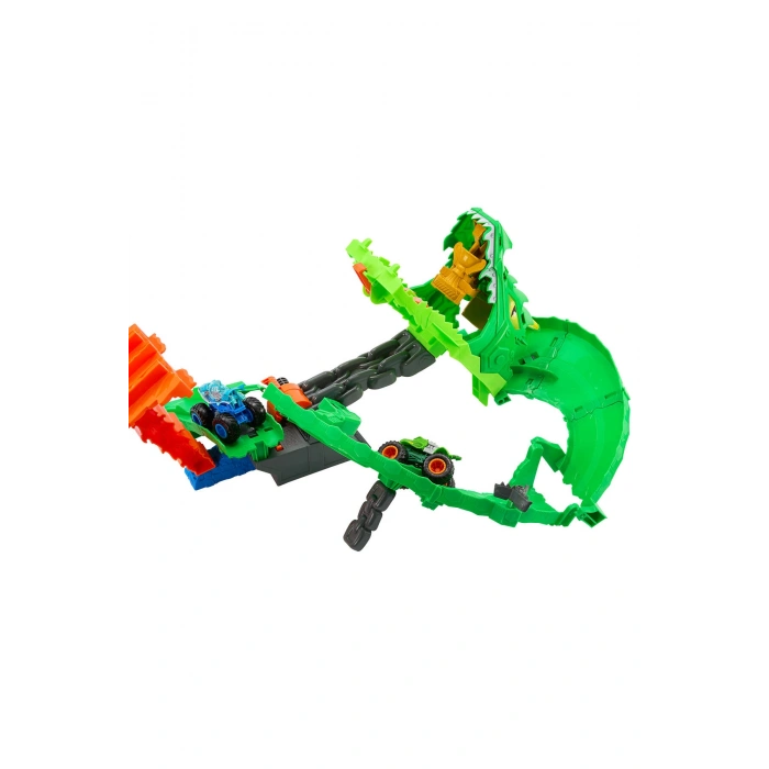 Monster Trucks Köpek Balığı ve Dinozor Korkunç Ejderhaya Karşı oyun seti JFR06