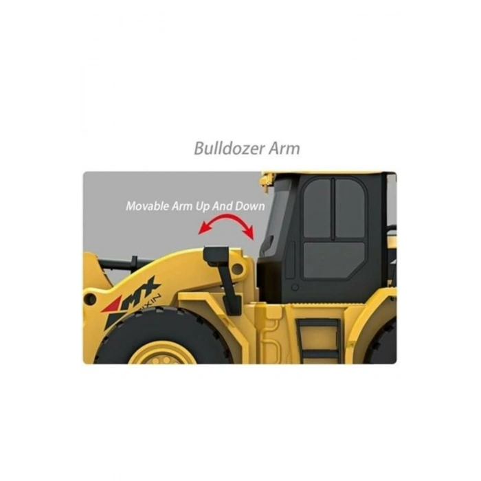 Uzaktan Kumandalı Buldozer Şarj Edilebilir 6 Kanallı Tam Fonksiyonlu Kepçe 30 Cm