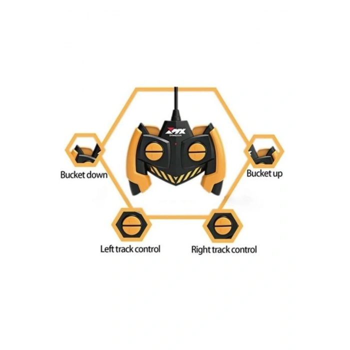 Uzaktan Kumandalı Buldozer Şarj Edilebilir 6 Kanallı Tam Fonksiyonlu Kepçe 30 Cm