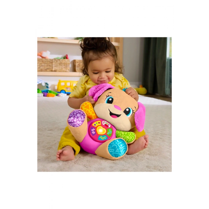 Fisher-Price Eğlen ve Öğren Yaşa Göre Gelişim Köpekçiğin Kız Kardeşi, müzikli, bebek oyuncağı JFD34