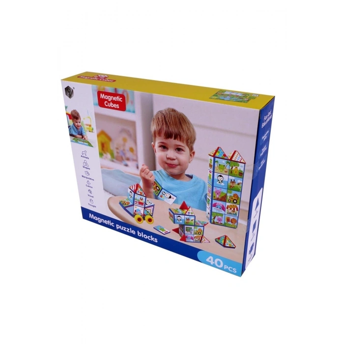 Eğtici Magnetic Puzzle Blocks 40 Parça