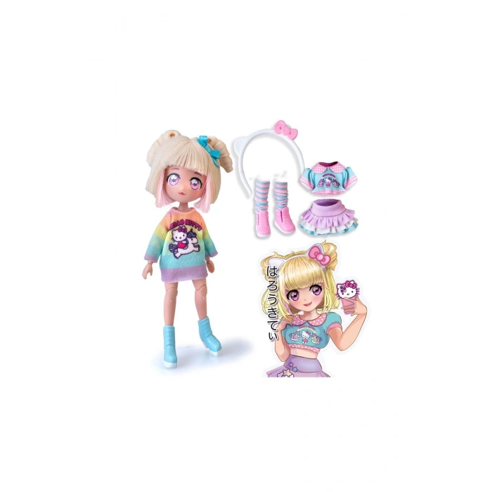 Hello Kitty Manga Unicorn Bebek, 3+ yaşa uygun, sevimli ve oyun dolu aksesuar seti