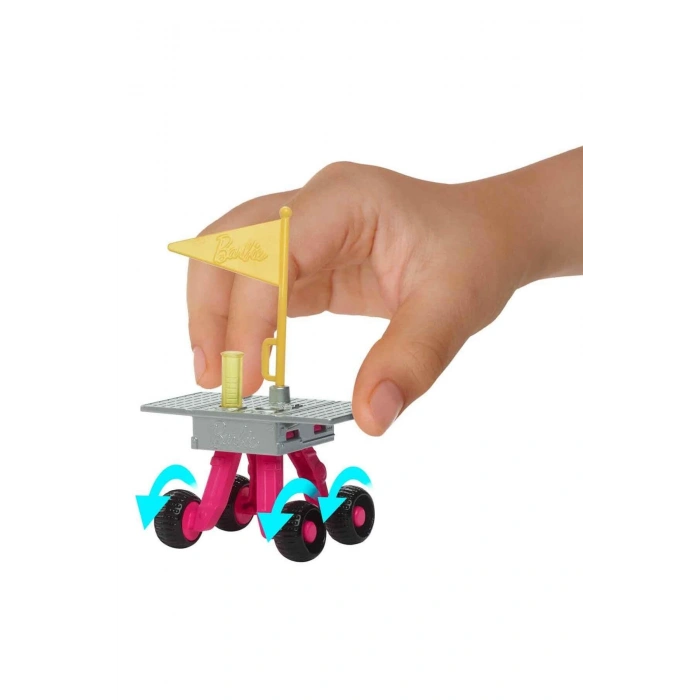 Deluxe Kariyer Bebek - Astronot tekerlekli keşif aracı ve uzay kaskı dahil 10 aksesuar HRG45