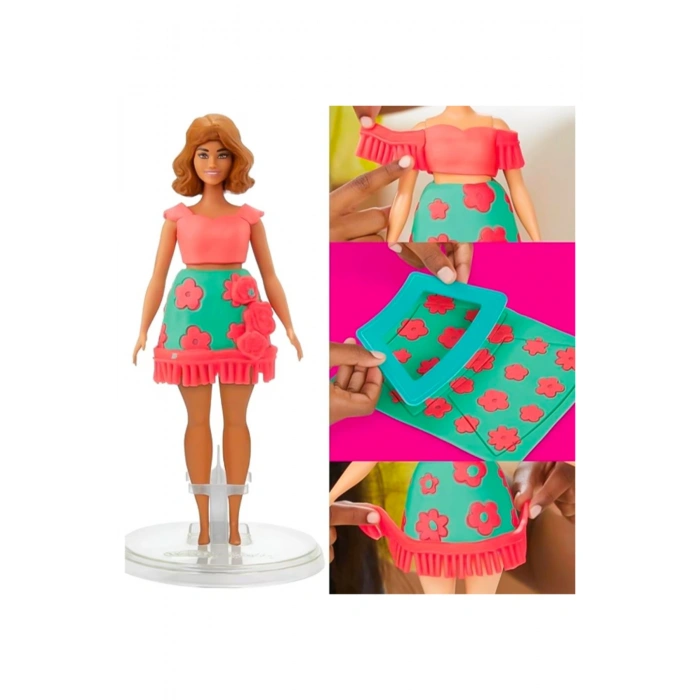 Bar-bie Çiçekli ve Püsküllü Oyun Hamuru Seti G1360