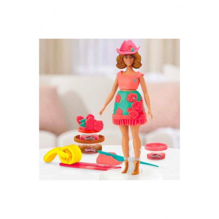 Bar-bie Çiçekli ve Püsküllü Oyun Hamuru Seti G1360