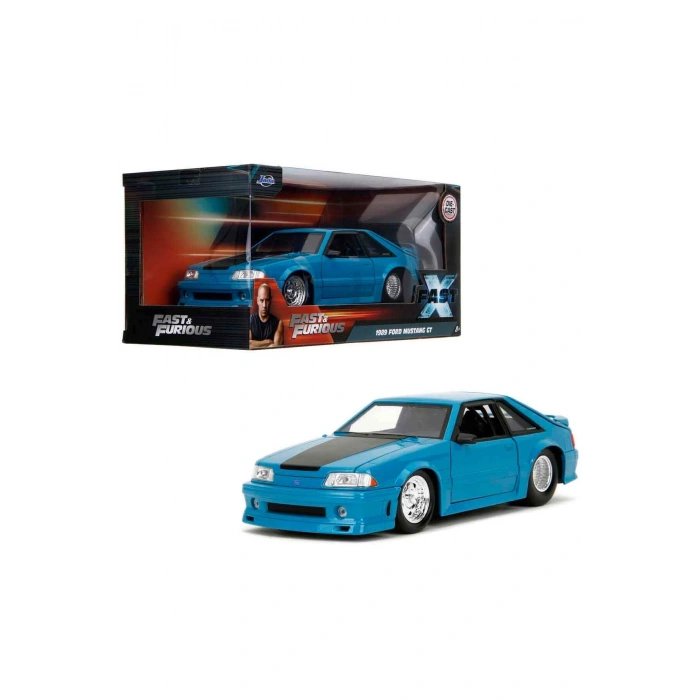 1:24 Fast & Furious 1989 Ford Mustang GT Die Cast Model Araba