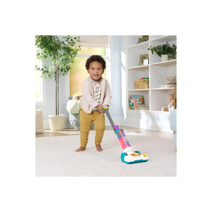 Fisher-Price® Eğlen ve Öğren 2si 1 Arada Süpürge | Birden fazla dil desteğine sahip süpürge JMM35